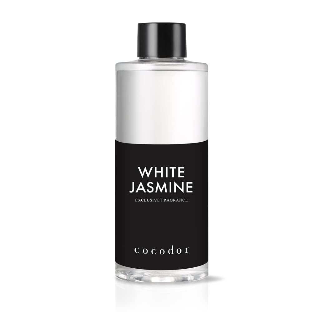 Cocod'or White Jasmine Reed Diffuser Oil Refill, 6.7oz, Home Fragrance for Aromatherapy, Bathroom Decor
