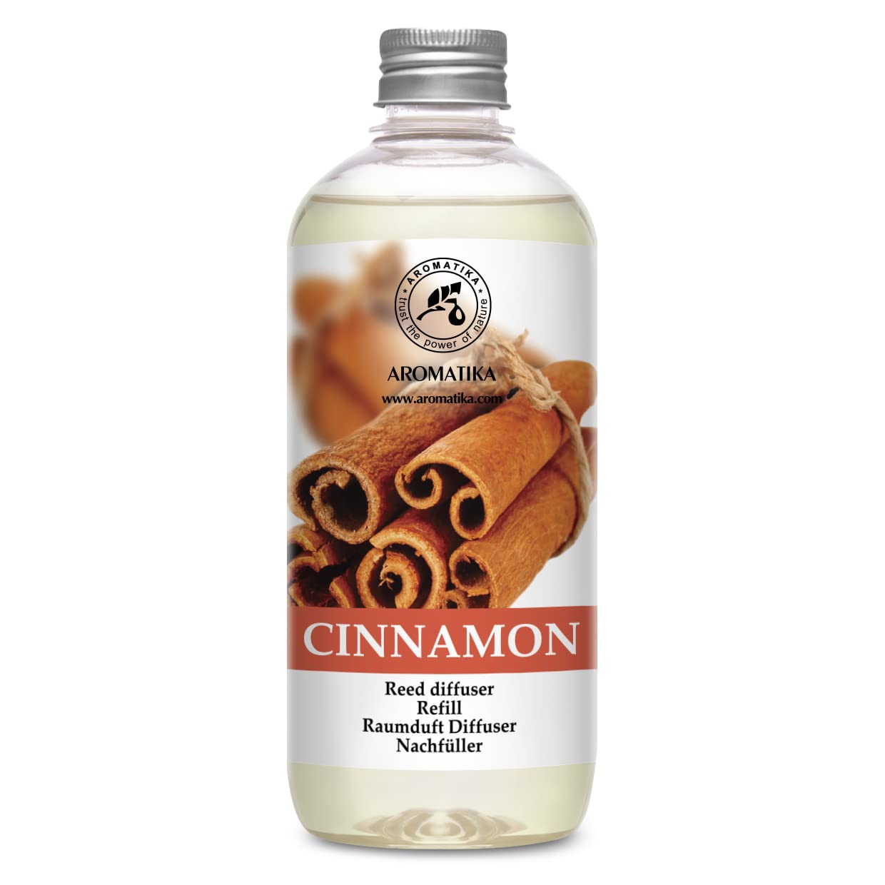 Natural Essential Cinnamon Oil Refill for Cinnamon Reed Diffuser - Fresh & Long Lasting Fragrance - Perfect for Aromath